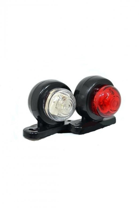 Mini Takoz Tek Ledli Kırmızı-Beyaz 12v-24v - 4