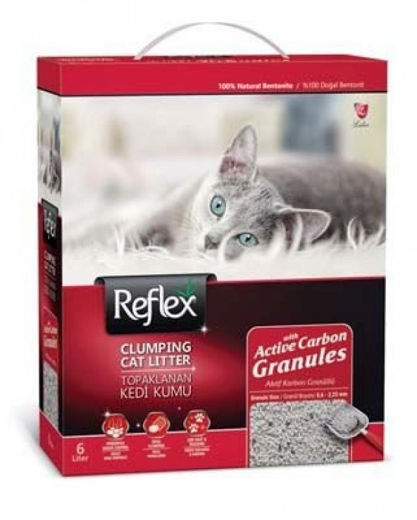 Reflex Granül Aktif Karbonlu Topaklanan Kedi Kumu 6 Lt - Resim 5