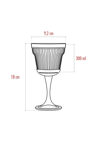 Akrilik Mürdüm Tekli Kadeh & Su Meşrubat Kahve Yanı Bardağı 300 ml ( Cam Değildir ) - 4
