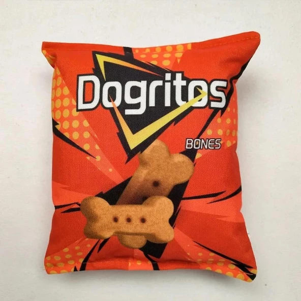 TİNEKE CİPS DAYANIKLI SESLİ KÖPEK OYUNCAĞI ( Dogritos ) 1 ADET - 2