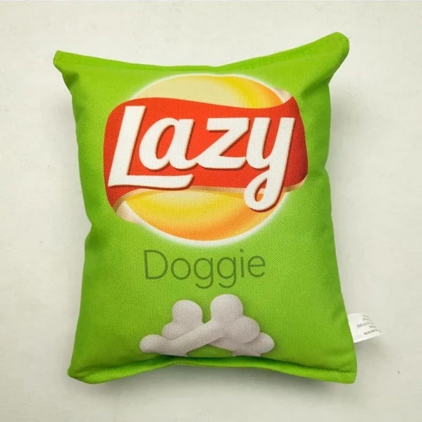 TİNEKE CİPS DAYANIKLI SESLİ KÖPEK OYUNCAĞI ( LAZY ) 1 ADET - 2