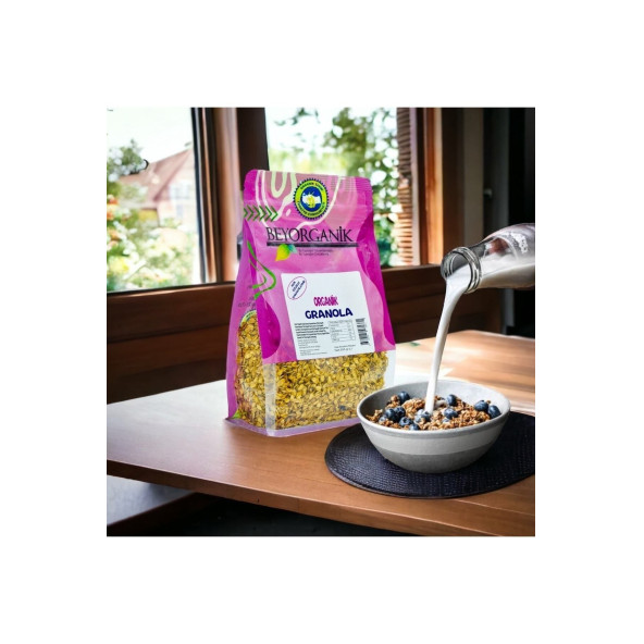 BEYORGANİK Organik Granola 350gr (MOR ÖZLERLE HARMANLANMIŞ) - 4