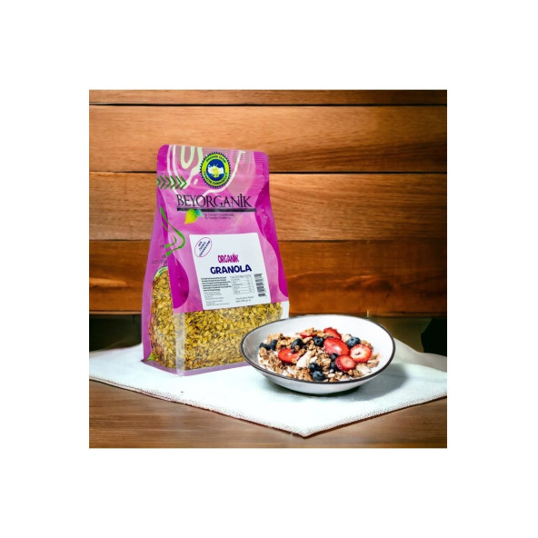 BEYORGANİK Organik Granola 350gr (MOR ÖZLERLE HARMANLANMIŞ) - 5
