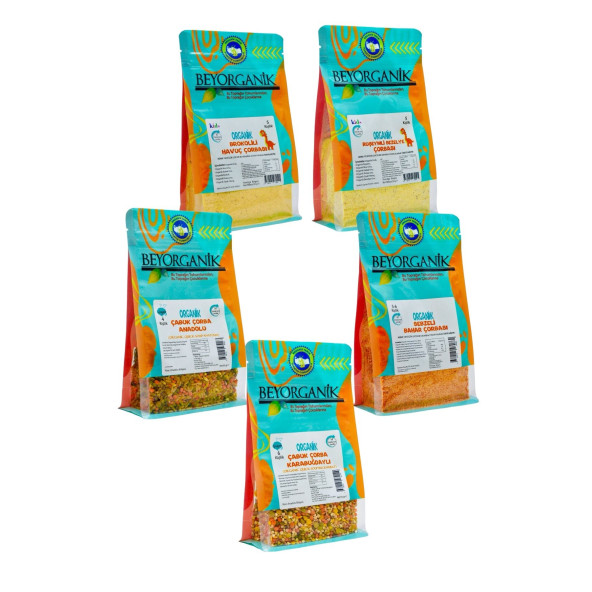 BEYORGANİK Organik Bebek çorbalı +6 ay 5li