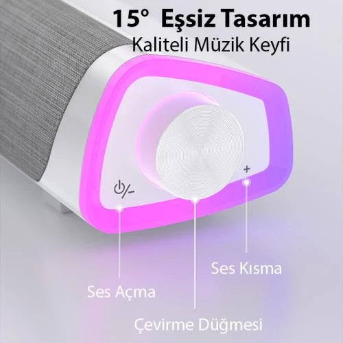 Coofbe Masaüstü Bluetooth Hoparlör Super Bas Soundbar Tv Ses Sistemi Sinema Bilgisayar Ses Sistemi - 9