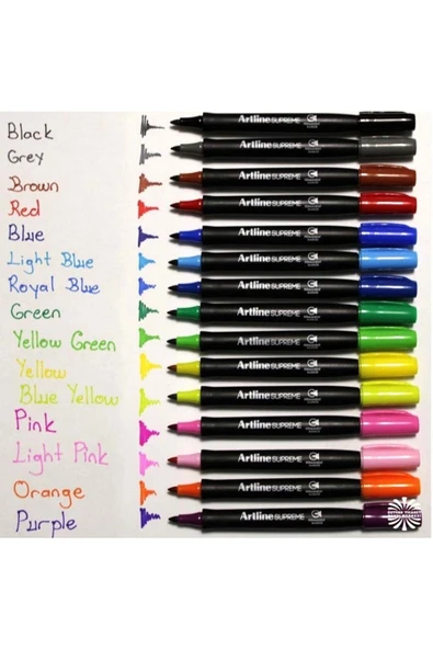 Supreme Permanent Marker/ Kalıcı Markör 15 Renk - 2