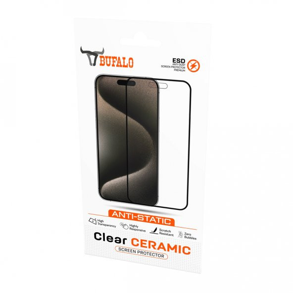 Bufalo iPhone 15 Pro ESD Anti Static Seramik Ekran Koruyucu - 5