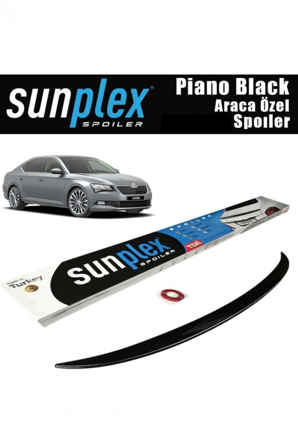 Skoda Süper B Bagaj Üstü Spoiler 2015 Sonrası İçin Uyumlu Piano Black