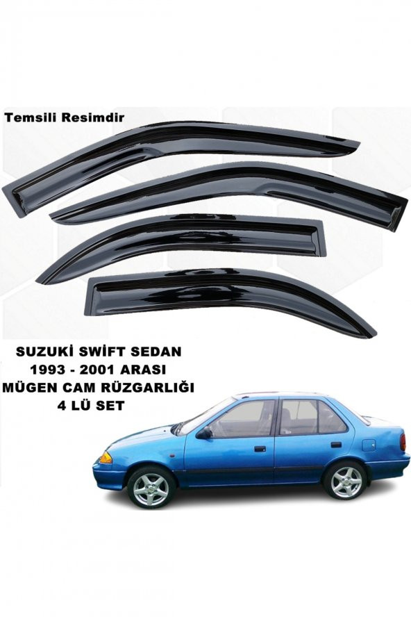 Suzuki Swift Sedan Mügen Cam Rüzgarlığı 1993 - 2001 Arası 4 Lü Set Cam Rüzgarlığı -