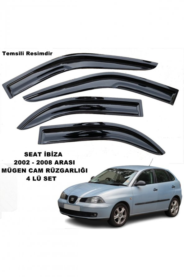 Seat Ibiza Mügen Cam Rüzgarlığı 2002 - 2008 Arası 4 Lü Set Cam Rüzgarlığı -