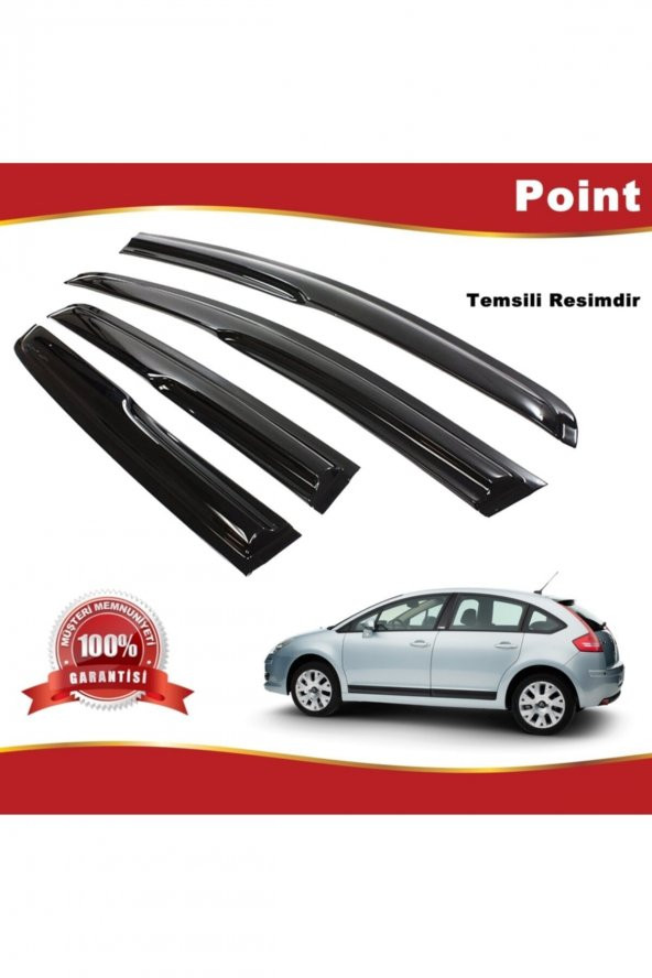 Citroen C4 Hb Mügen Cam Rüzgarlığı 2005-2010 Arası 4 Lü Takım