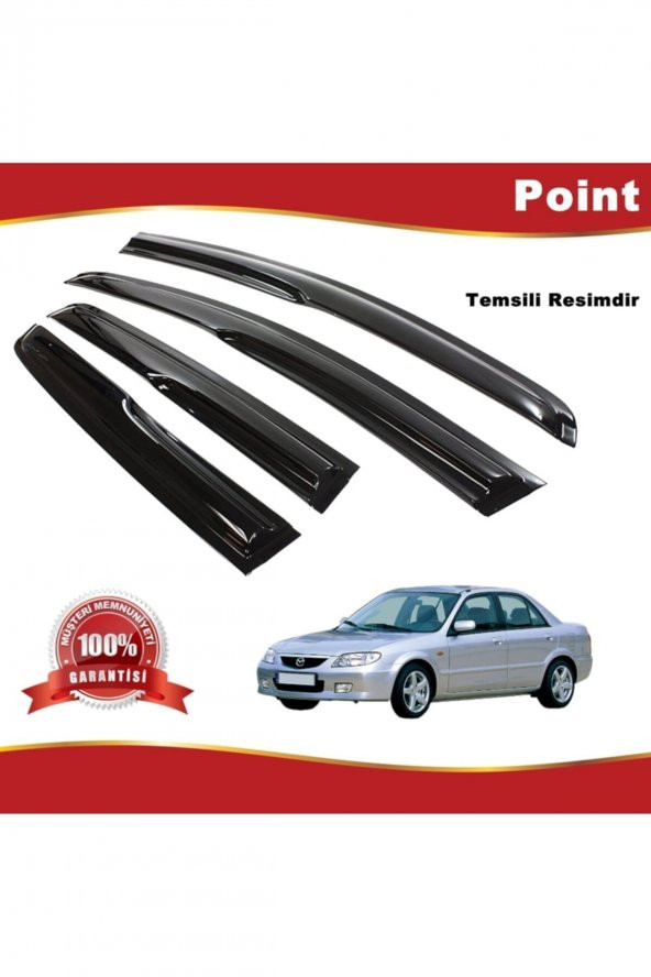 Mazda 323 Mügen Cam Rüzgarlığı Bj Sedan 1999-2003 Arası 4 Lü Takım