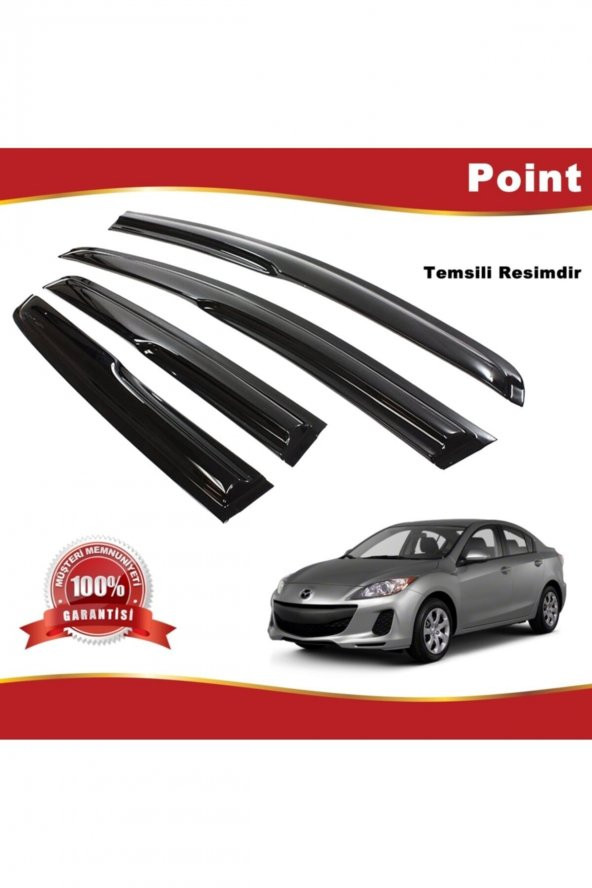 Mazda 3 Mügen Cam Rüzgarlığı Hb 2009-2014 Arası Çift Kelebek 4 Lü Takım