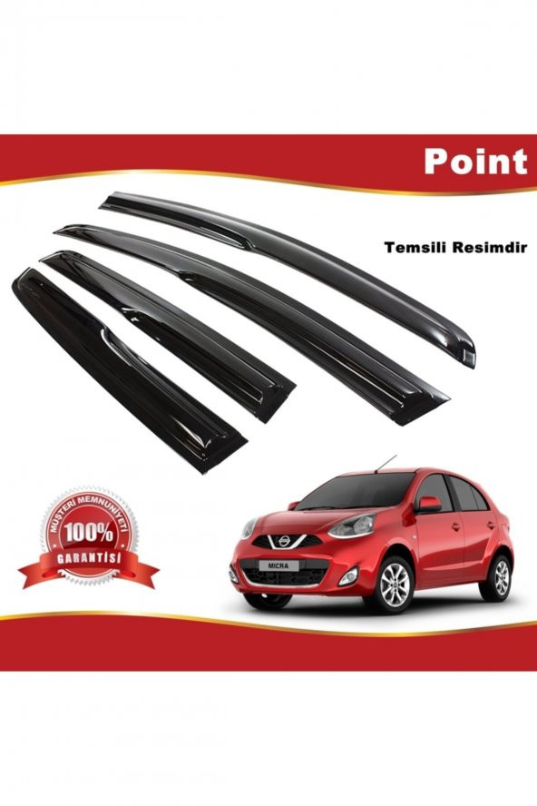 Nissan Micra Mügen Cam Rüzgarlığı 2016-2019 Arası 4 Lü Takım