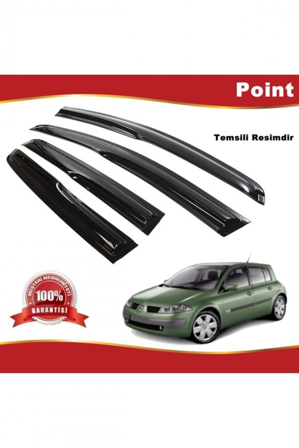 Renault Megane 2 Mügen Cam Rüzgarlığı Hb 2004-2010 Arası 4 Lü Takım