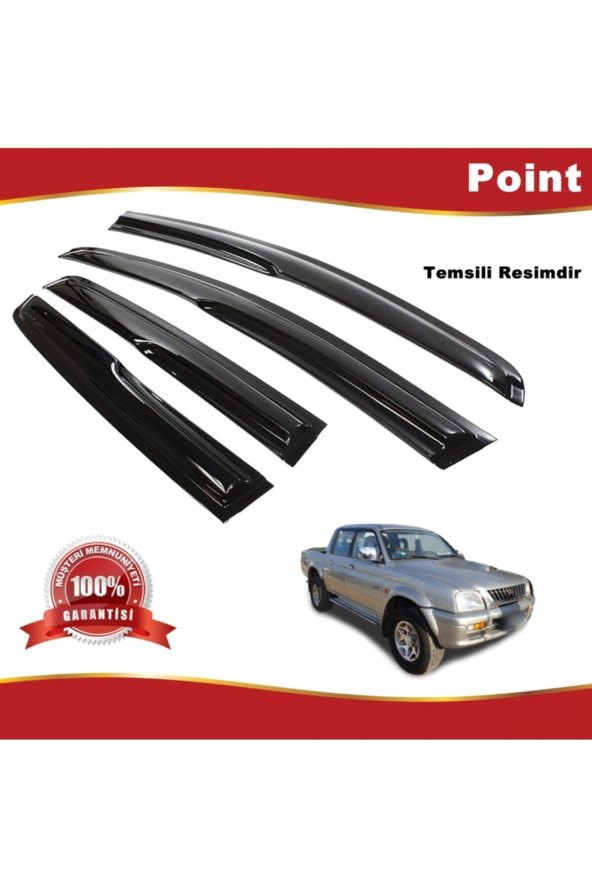 Mitsubishi L200 Mügen Cam Rüzgarlığı 2000-2007 Arası 4 Lü Takım - 1