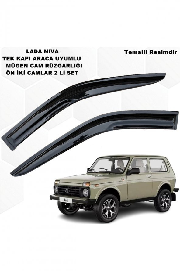 Lada Niva Mügen Cam Rüzgarlığı Tek Kapı Araç Tüm Kasalara Uyumlu Ön Iki Camlar 2 Li Set -