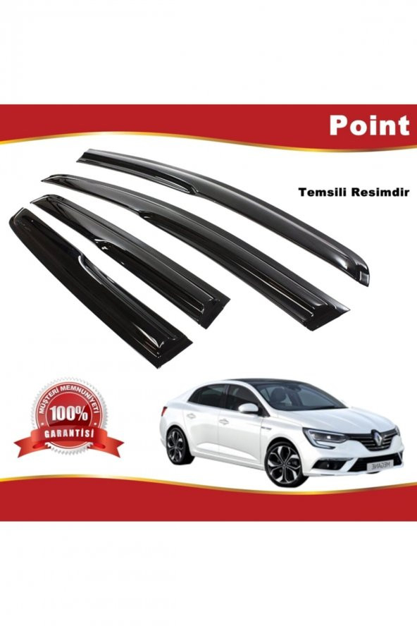 Renault Megane 4 Mügen Cam Rüzgarlığı Sedan 2016-sonrası 4 Lü Takım