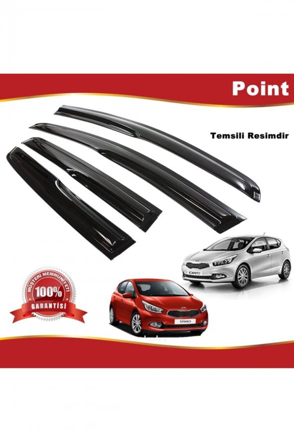 Kia Ceed Mügen Cam Rüzgarlığı Hb 2012-2017 Arası 4 Lü Takım