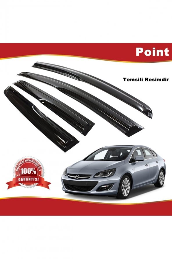Opel Astra J Sedan Mügen Cam Rüzgarlığı 2012-2020 Arası 4 Lü Takım