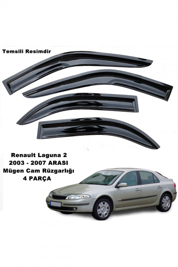 Renault Laguna 2 Mügen Cam Rüzgarlığı 2003-2007 Arası Kasalar 4 Lü Cam Rüzgarlığı - caraks