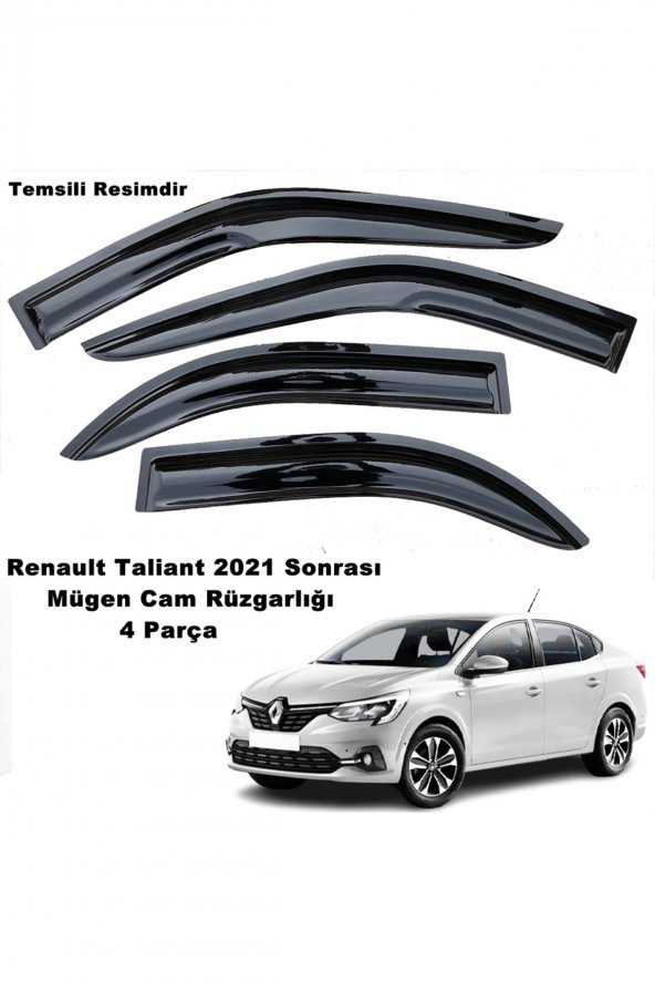 Renault Taliant Mügen Cam Rüzgarlığı 2021 Sonrası Kasalar 4 Lü Set Mügen Cam Rüzgarlığı - caraks