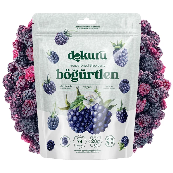 Freeze Dried Böğürtlen Meyve Cipsi 20gr