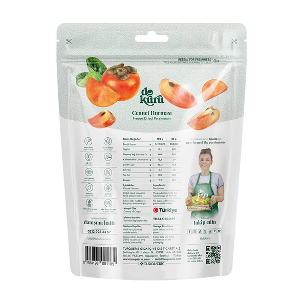 Dokuru Freeze Dried Cennet Hurması Meyve Cipsi 25gr - 3