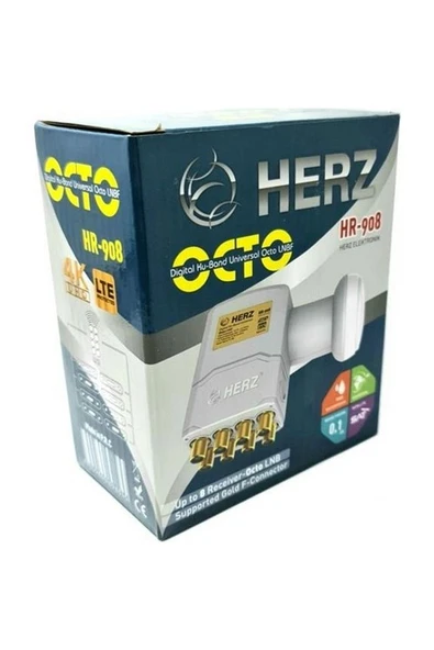 HR-908 Octo Sekizli Lnb 0.1db Full Hd 4K - 4