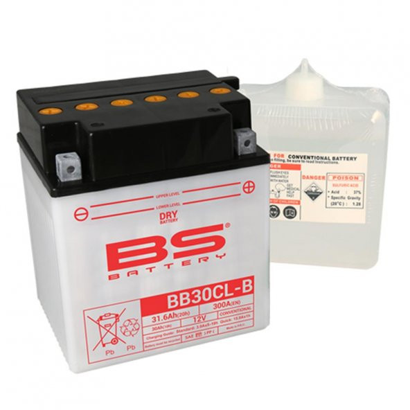 BS BATTERY BB30CL-B BS DRY Motosiklet Aküsü 310553