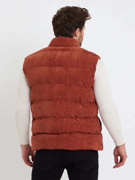 Zagmen Z01358 Erkek Oversize Çıtçıtlı Erkek Kadife Şişme Yelek - 6