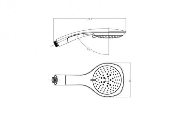 23 -12 cm 3 Fonksiyonlu Krom Duş Başlığı Fonksıyonlu Büyük Duş Fiskiyesi - 5