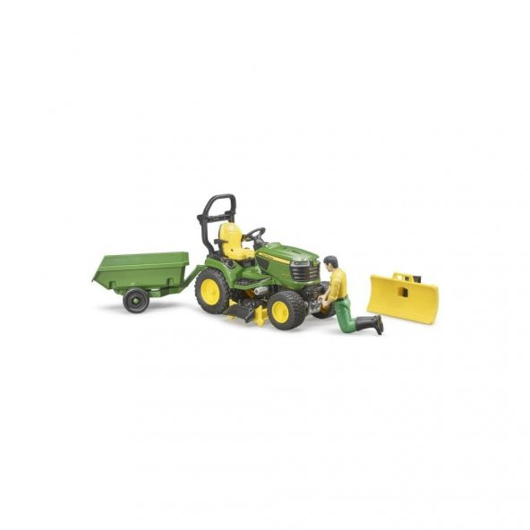Bruder John Deere Çim Biçme Traktörü ve Bahçıvan 62104 lİSANSLI üRÜN - 4