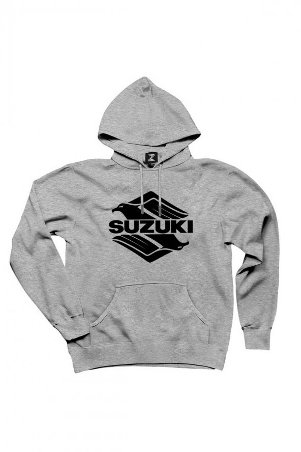Suzuki Intruder Gri Kapşonlu Sweatshirt Hoodie