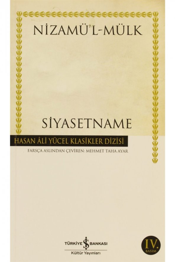 Siyasetname Nizamülmülk 9789944887427