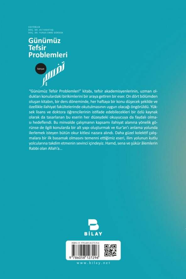 Günümüz Tefsir Problemleri - Ali Karataş,yunus Emre Gördük ürün görseli