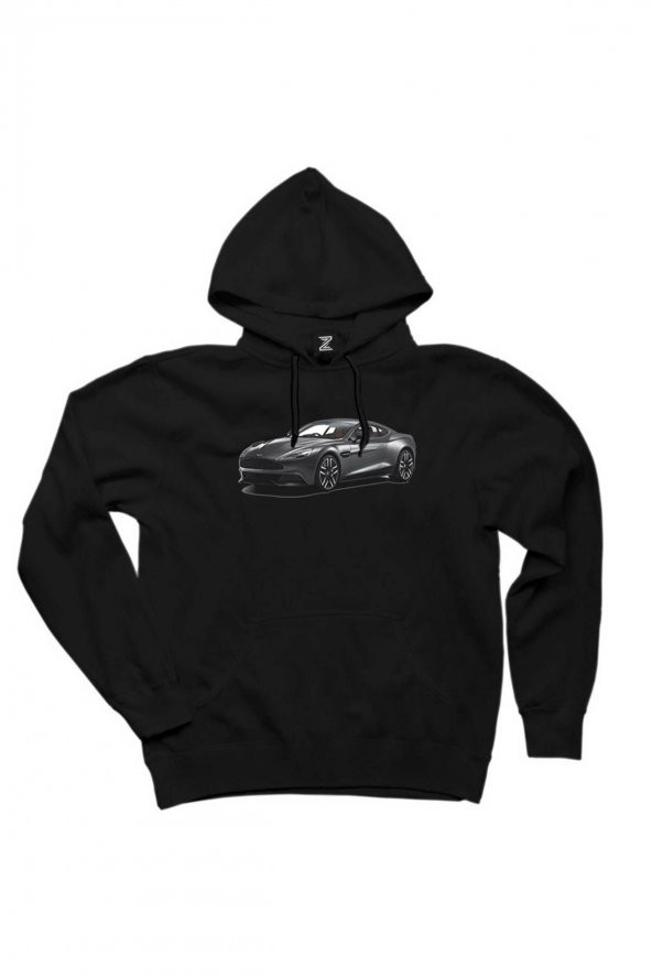 Aston Martin Vanquish Siyah Kapşonlu Sweatshirt Hoodie