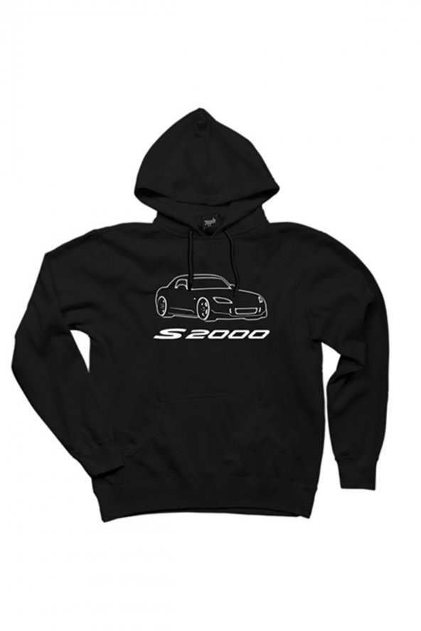 Honda S2000 Siyah Kapşonlu Sweatshirt Hoodie