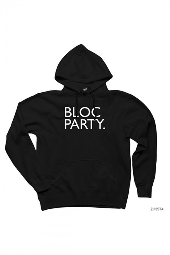 Bloc Party Siyah Kapşonlu Sweatshirt Hoodie