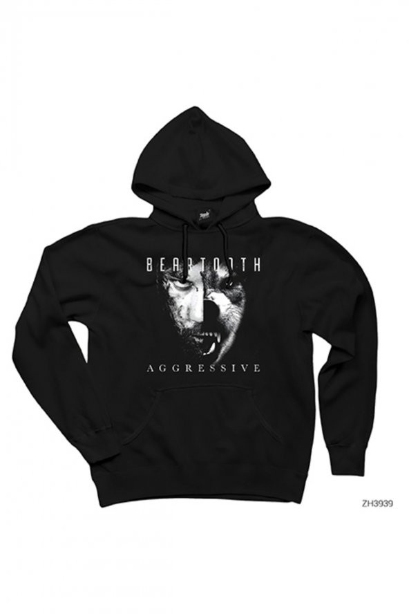 Beartooth Aggressive Album Siyah Kapşonlu Sweatshirt Hoodie