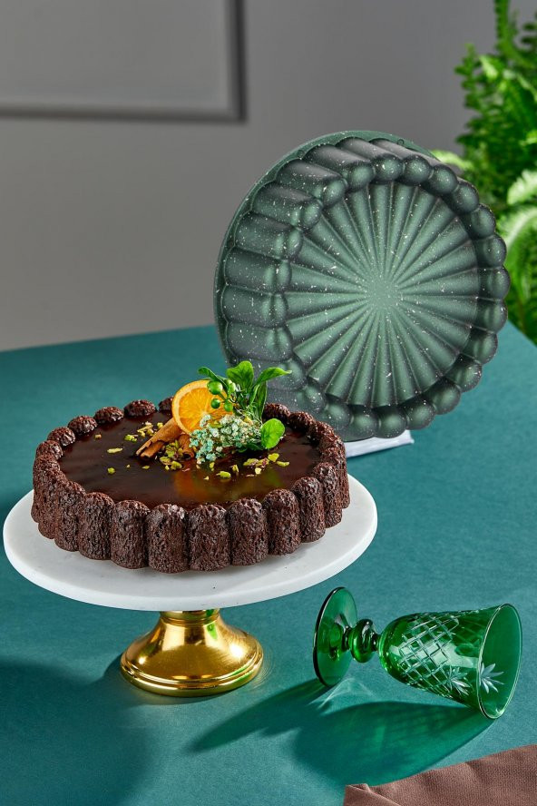 Taç Granit Döküm Tart Kalıbı Haki 26 cm