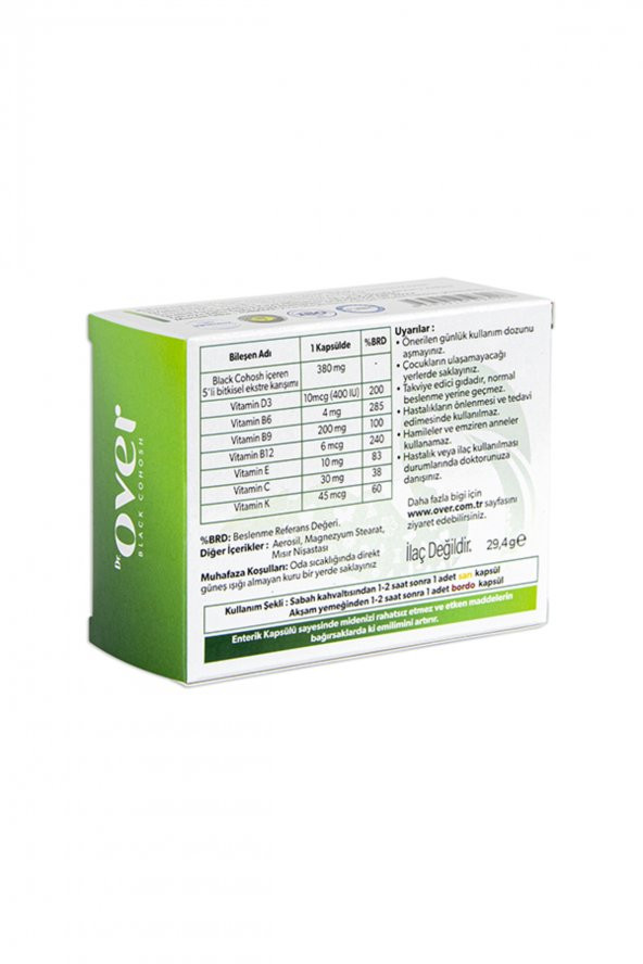 Dr. Over Black Cohosh Karayılan Otu 60 Tablet 2 Adet - 3
