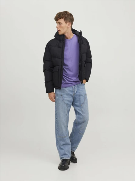 JACK JONES Erkek Su Geçirmez Siyah Mont 12238849 - 4