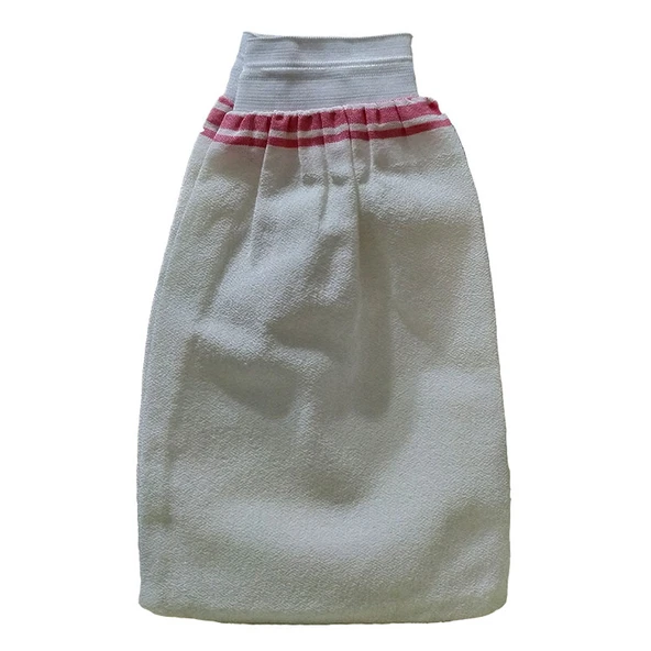 Micro Peel İpek Sırt ve Vücut Kesesi Lastikli Beyaz 15X25 ürün görseli 1