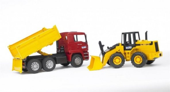 Bruder 02752 MAN Damperli Kamyon ve FR130 Kepçe 02752 Lisanslı - 2