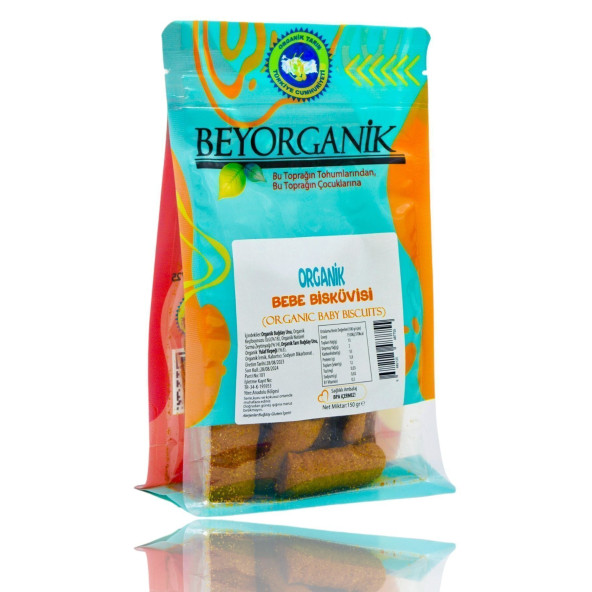 BEYORGANİK Organik Bebe Bisküvisi 150gr( +6ay) Yumurtasız