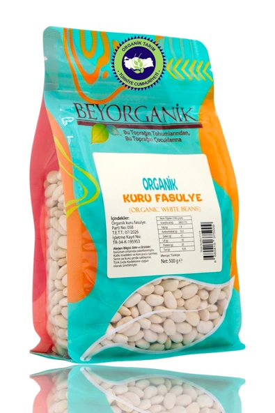 BEYORGANİK Organik Kuru Fasulye Çalı 500gr - 1