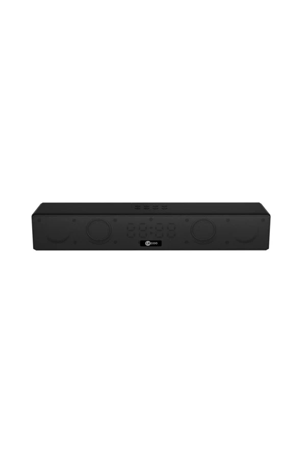 Lenovo Lecoo DS103 RGB Bluetooth Stereo Saat/Alarm 10W Soundbar Speaker Siyah
