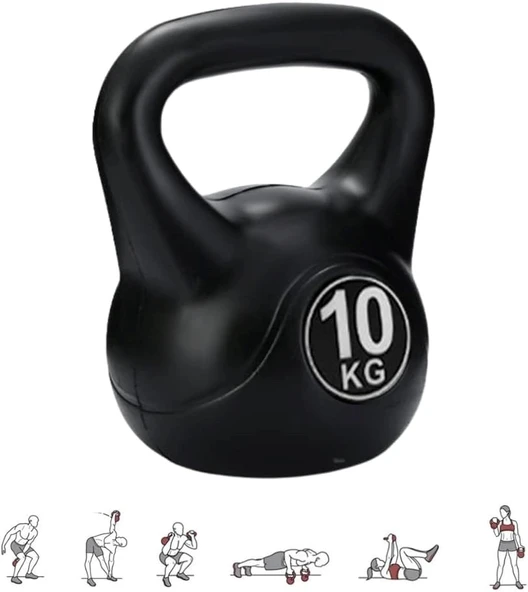 CKSpor 10 Kg Kettlebell Çaydanlık Tipi Dambıl Ağırlık CKS204