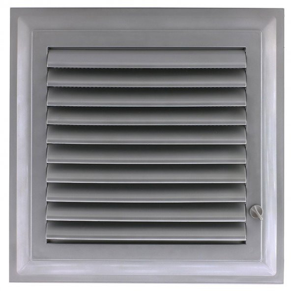 Menfez Banyo Wc Tuvalet Havalandırma Plastik Panjur Gri 45x45 CM - 2